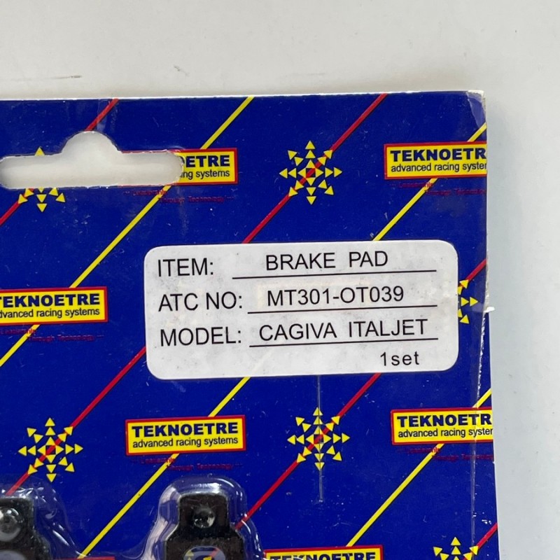 PASTIGLIE FRENO TEKNOETRE CAGIVA - ITALJET COD.MT301OT039
