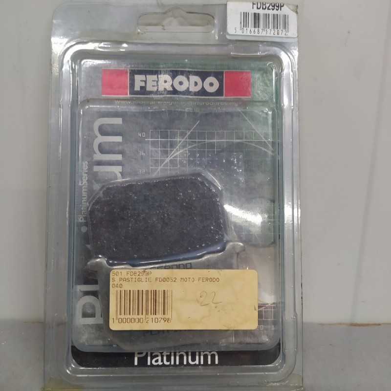 COPPIA PASTICCHE FRENI FERODO ANT. Kawasaki Z GP 750 1982 COD.FDB299P