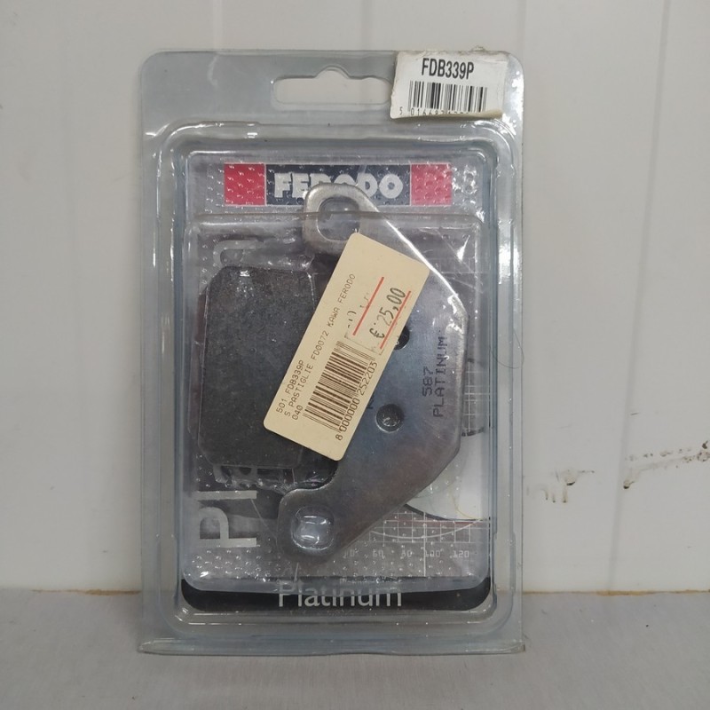 COPPIA PASTICCHE FRENI FERODO POST. Kawasaki GPZ 750 1985-1986 COD.FDB339P